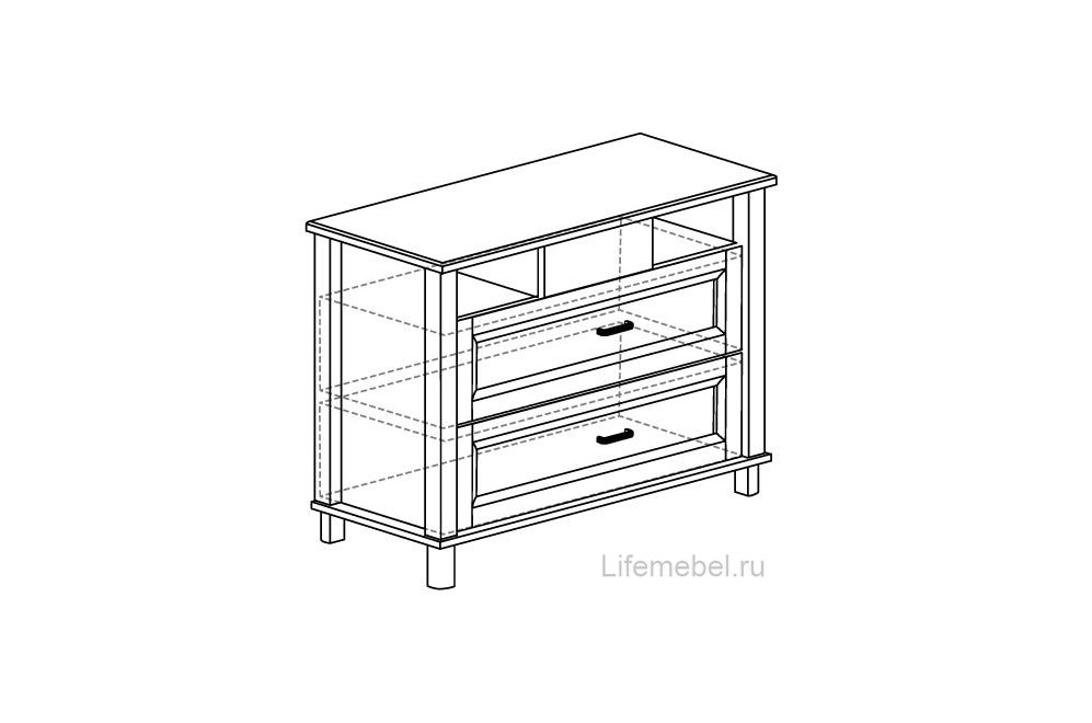 Комод Прованс №411 сосна белая