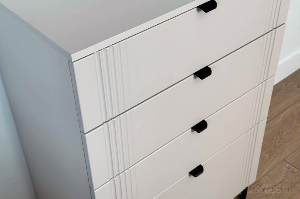 Комод Рич кашемир / фрапучино матовый / черный