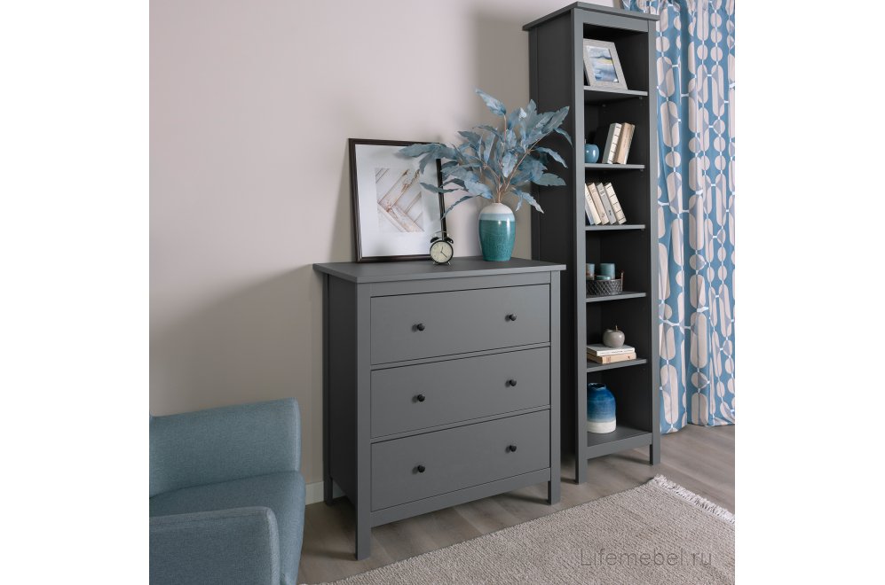 Комод Сага 3 ящика серый