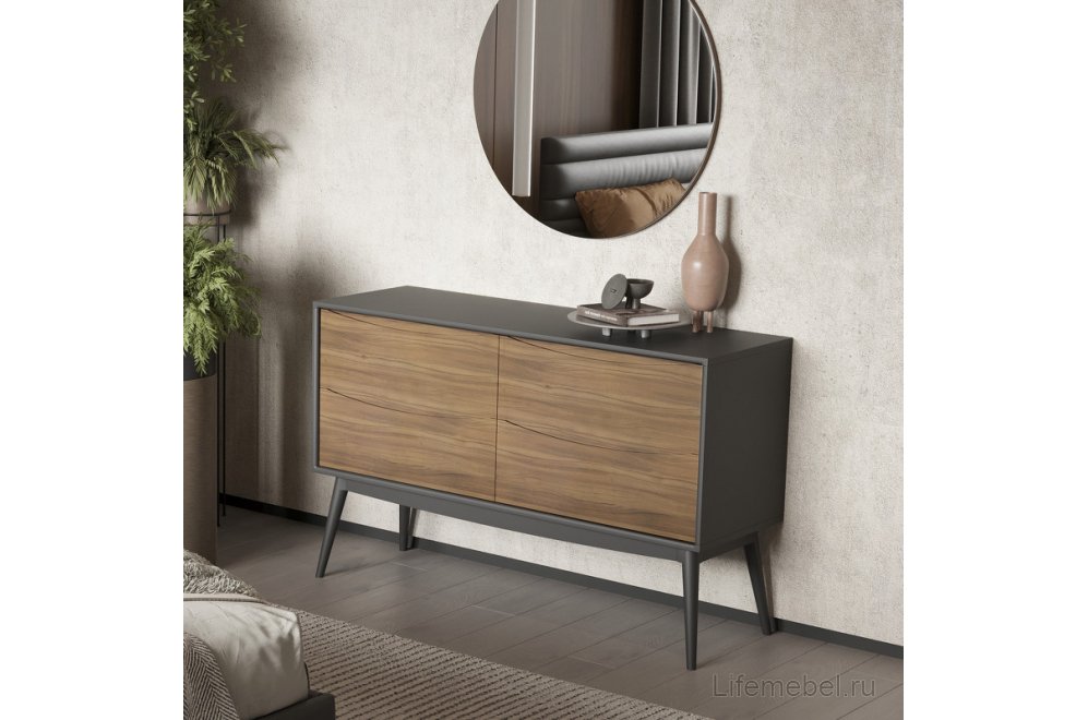 Комод Sevilla серый матовый / ореха