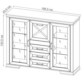 Комод Марсель KOM2W3S1K
