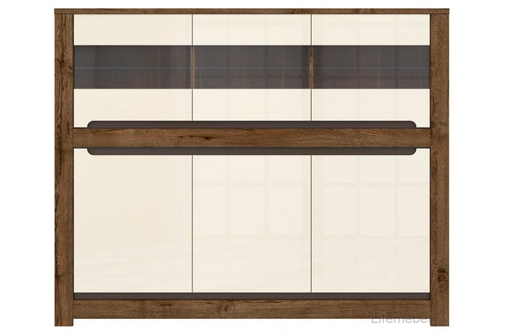 Комод Русо KOM3W3D дуб april / жемчужный глянец