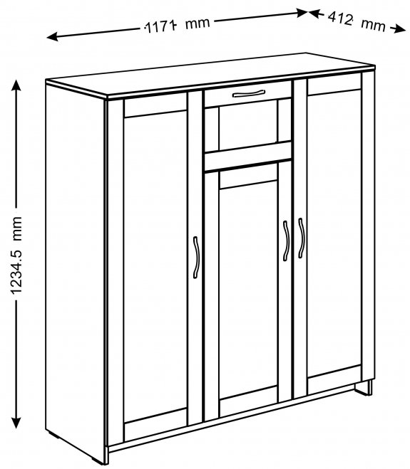 Комод Сириус 117х123 белый