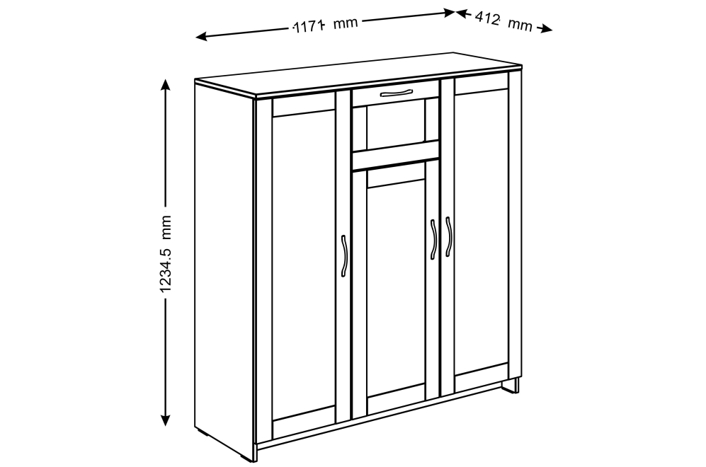 Комод Сириус 117х123 сонома