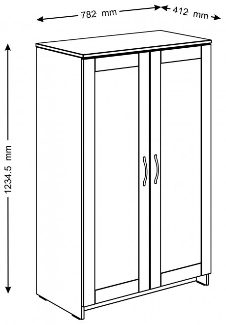 Комод Сириус 78х123 сонома