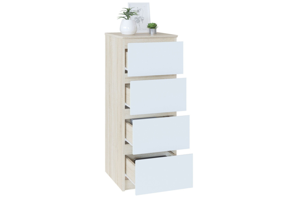 Комод Т-4р дуб сонома / белый
