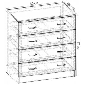 Комод Уют-2.1 К.053.800-01