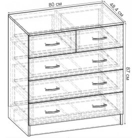 Комод Уют-2.3 К.055.800-01