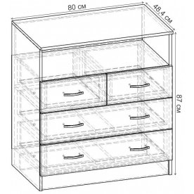 Комод Уют-2.6 К.058.800-01