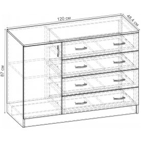 Комод Уют-3.3 К.070.1200-01