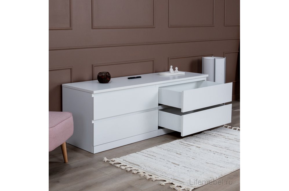 Комод Варма Прайм 4Д белый