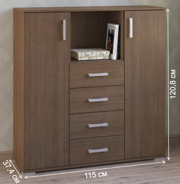 Комод Вента-66 ясень темный