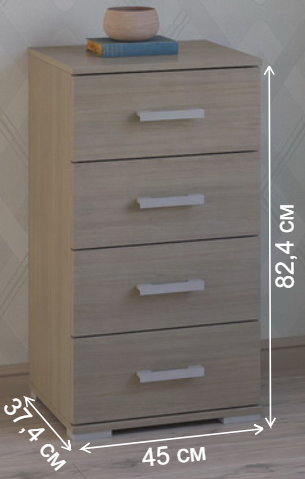 Комод Вента-84 ясень светлый