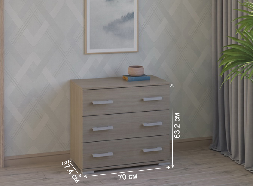 Комод Вента-91 ясень светлый