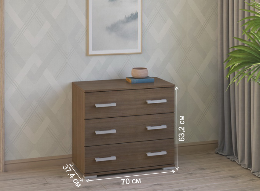 Комод Вента-91 ясень темный