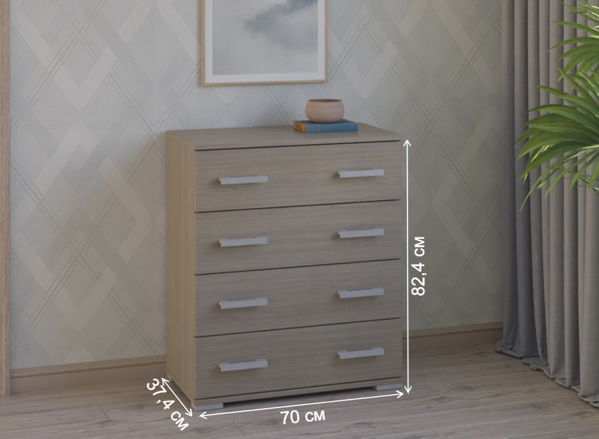 Комод Вента-94 ясень светлый