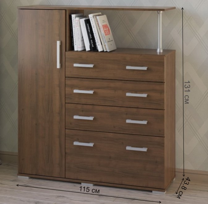 Комод Вента-9 орех левый