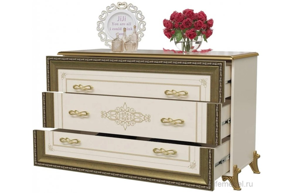 Комод Версаль 123 слоновая кость