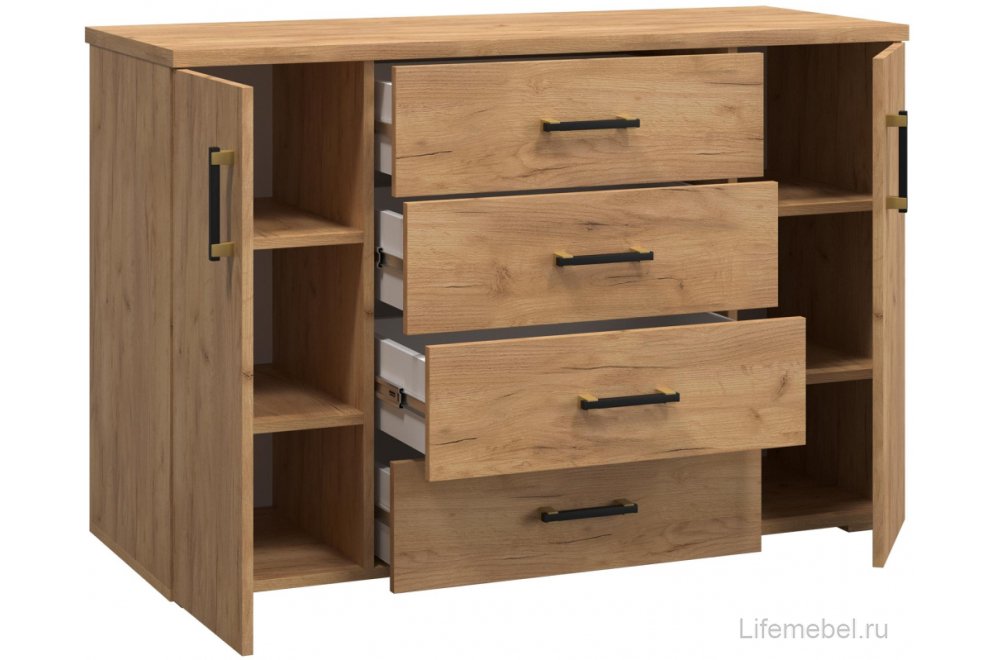 Комод Виктория ВИ-70 дуб крафт золотой