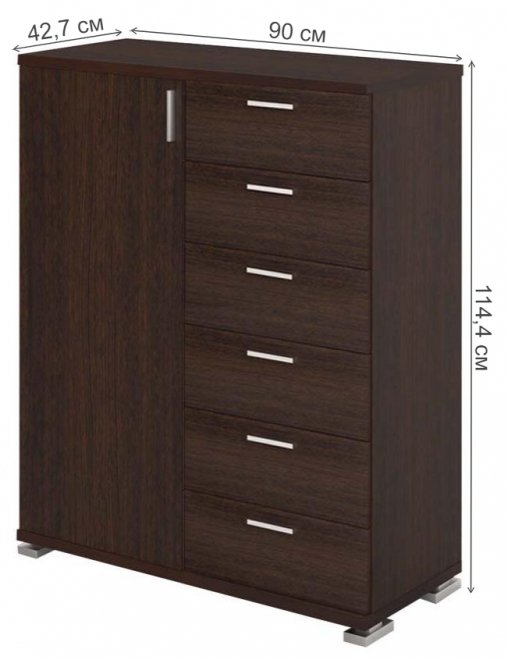 Комод ТБ-6М венге
