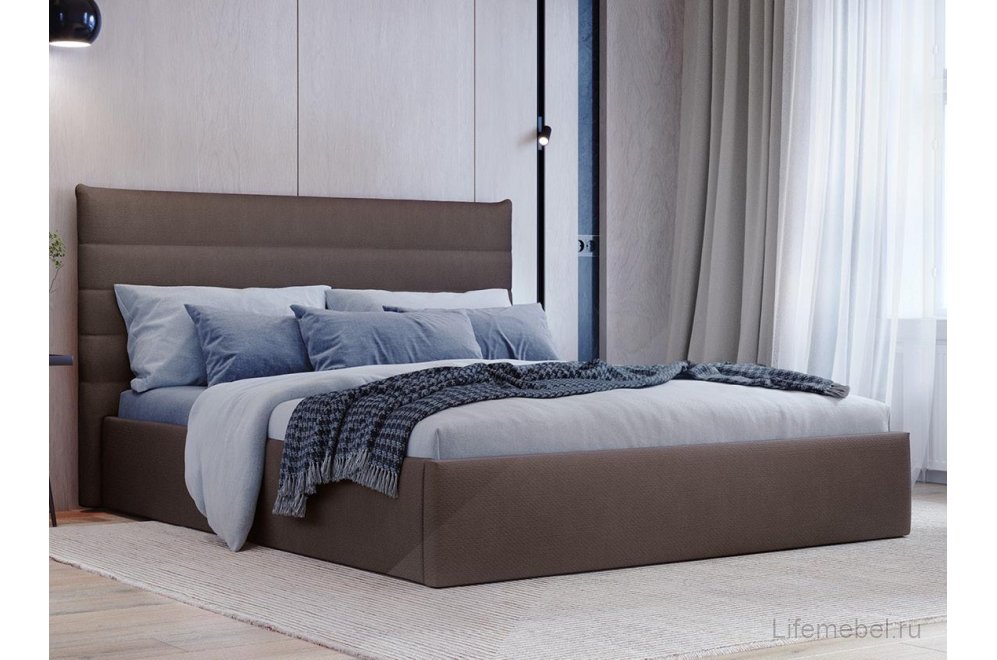 Двуспальная кровать Амалия С 160х200 без основания nord 04 серо-коричневый