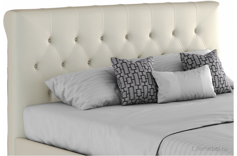 Двуспальная кровать Лавиния 160х200 белая