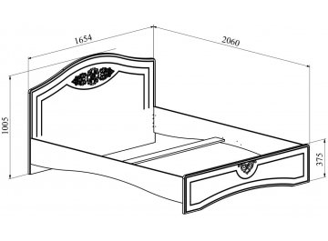 Двуспальная кровать Ассоль плюс АС-113K