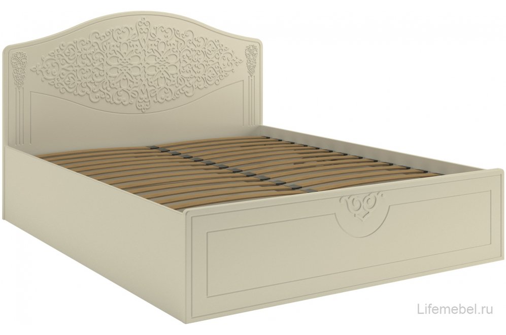 Двуспальная кровать Ассоль плюс АС-30 160х200 с ПМ ваниль