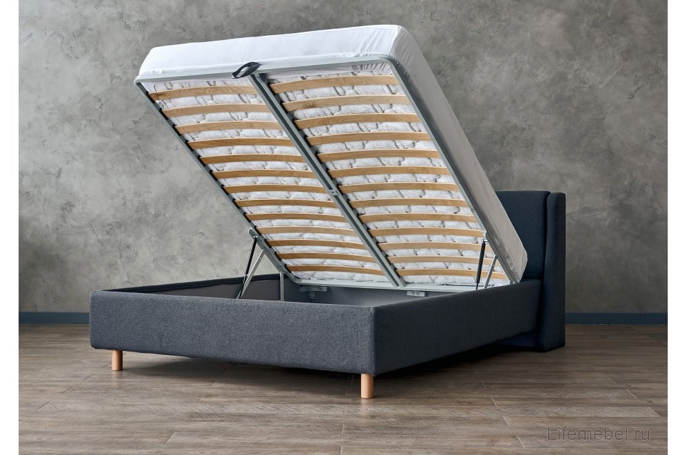 Двуспальная кровать Barcelona 160x200 с основанием ткань тедди розовая