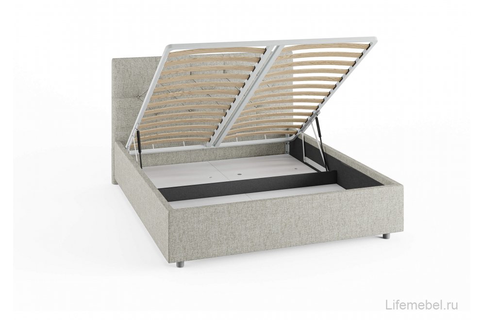 Двуспальная кровать Bari 180x200 с основанием бентли белый