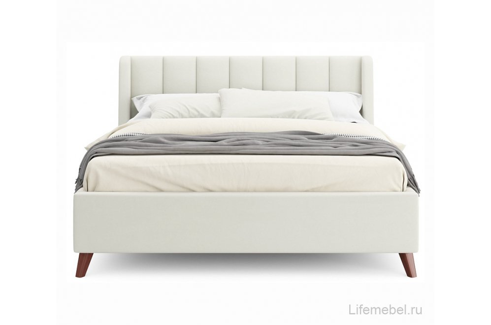 Двуспальная кровать Betsi 160х200 с ПМ велюр бежевый