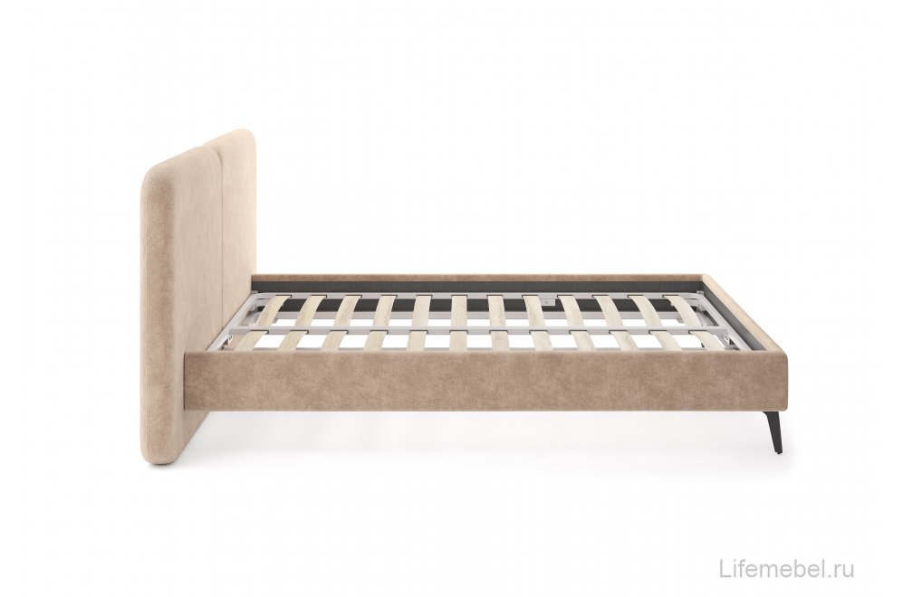 Двуспальная кровать Brooklyn 180x200 с основанием лаунж серый