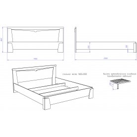 Двуспальная кровать Гарда
