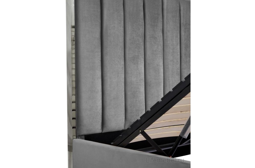 Двуспальная кровать Palazzo 160x200 серая