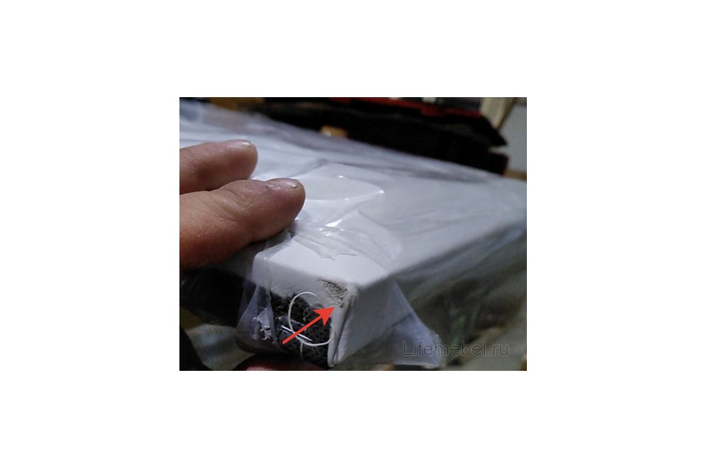 Кровать двуспальная Афродита-8-3 180 х 200 см с ПМ эко кожа marvel white  - Уцененный экземпляр