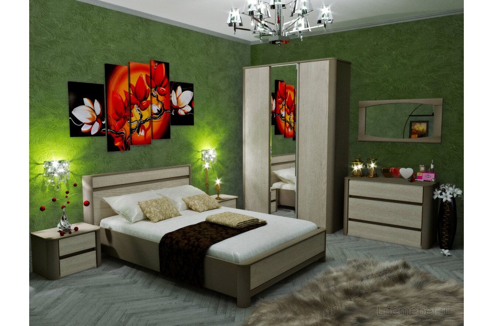 Двуспальная кровать Лацио 160х200 с ПМ серый камень