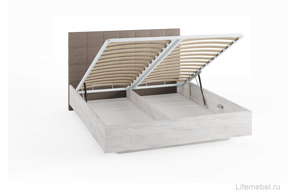 Двуспальная кровать Luiza 180x200 с основанием тедди розовый / ясмунд