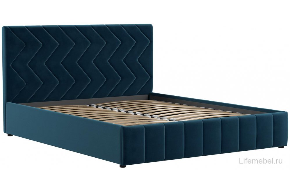 Двуспальная кровать Милана 160х200 с ПМ Лекко океан