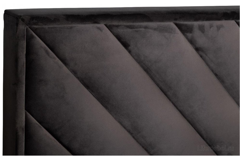 Двуспальная кровать Milano Basic 160х200 с ПМ велюр серый