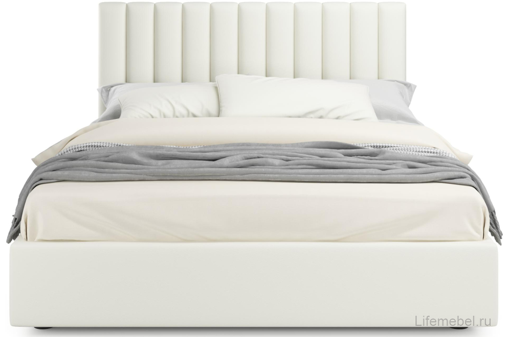 Двуспальная кровать Olivia 160х200 с ПМ бежевый велюр