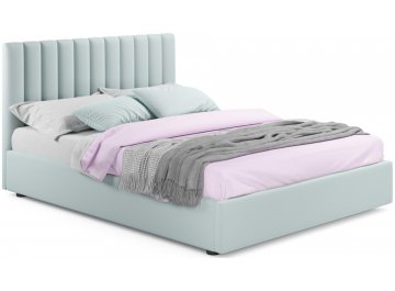 Двуспальная кровать Olivia 160х200 с ПМ велюр мята пастель велюр мята пастель