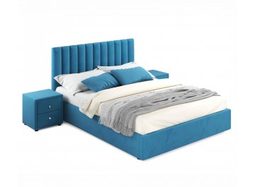 Двуспальная кровать Olivia синий