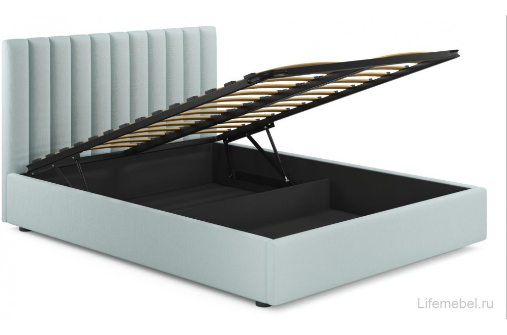 Двуспальная кровать Olivia 180х200 с ПМ велюр мята пастель