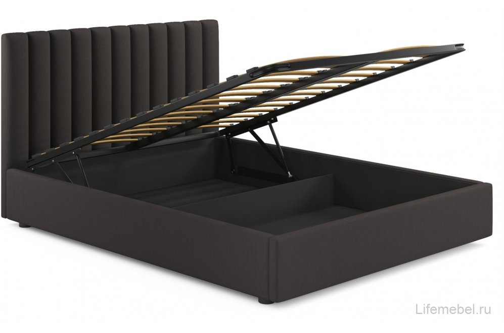 Двуспальная кровать Olivia 180х200 с ПМ велюр шоколад