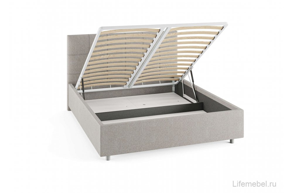 Двуспальная кровать Richmond 180x200 с основанием замша бежевый