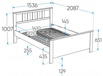 Двуспальная кровать Сага