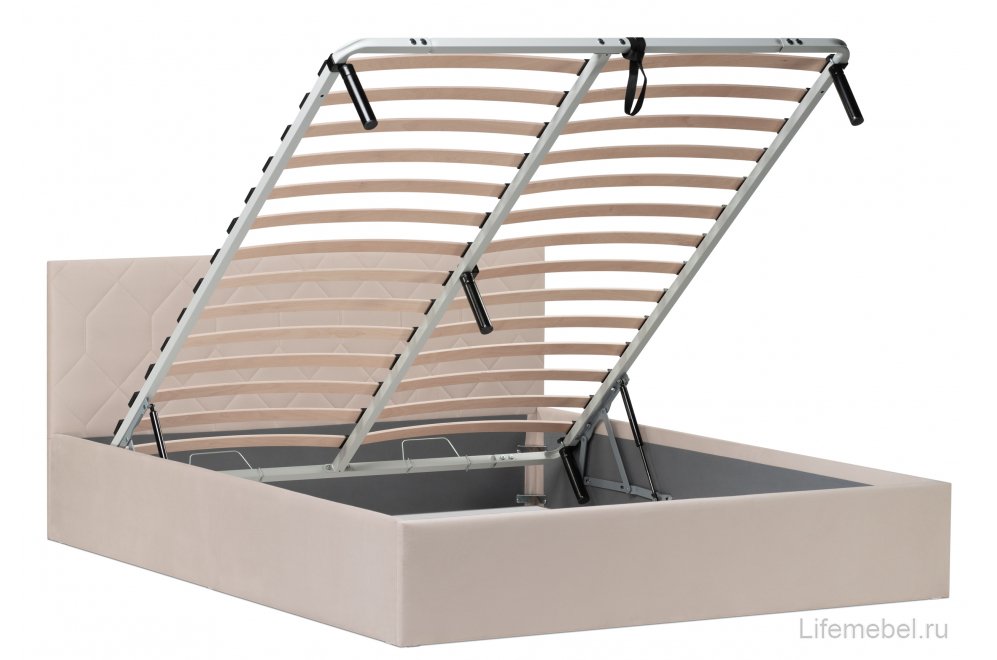 Двуспальная кровать Сагира 160х200 с ПМ велюр velutto 18