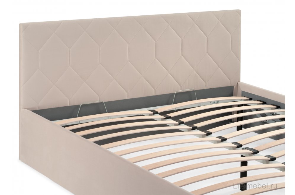 Двуспальная кровать Сагира 160х200 с ПМ велюр velutto 18