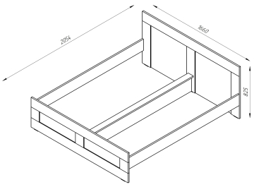 Двуспальная кровать Сириус