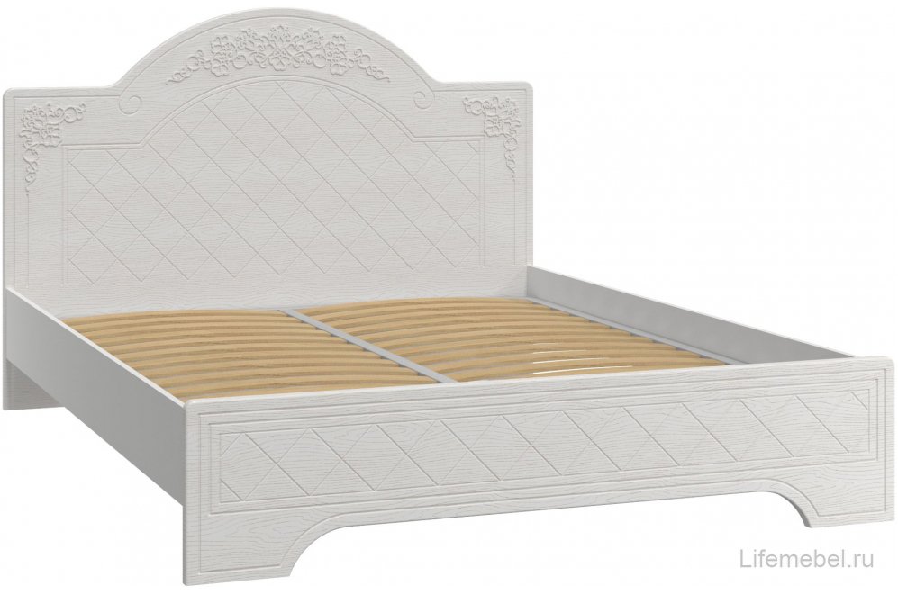 Двуспальная кровать Соня Премиум СО-323К 160х200 ясень патина